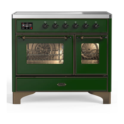 ILVE Majestic III 40" Emerald Green Induction Range with 6 Elements Triple Glass Door