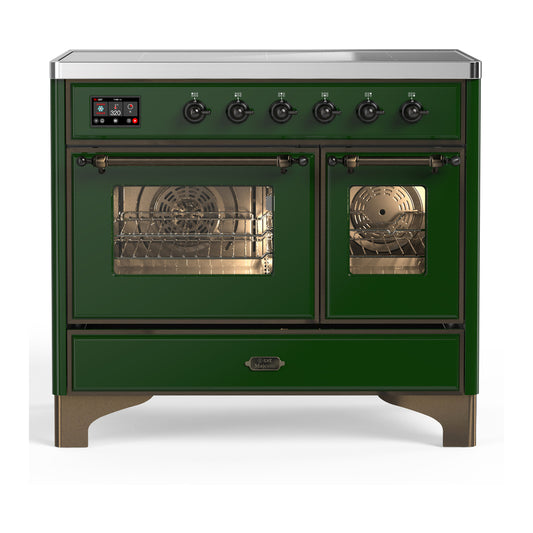 ILVE Majestic III 40" Emerald Green Induction Range with 6 Elements Triple Glass Door