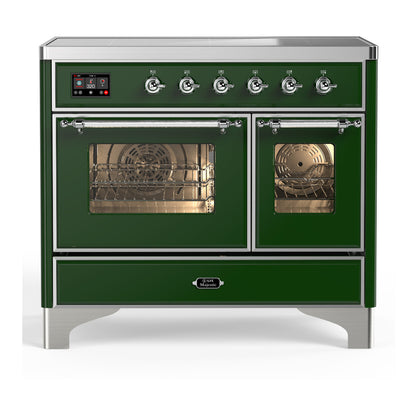 ILVE Majestic III 40" Emerald Green Induction Range with 6 Elements Triple Glass Door