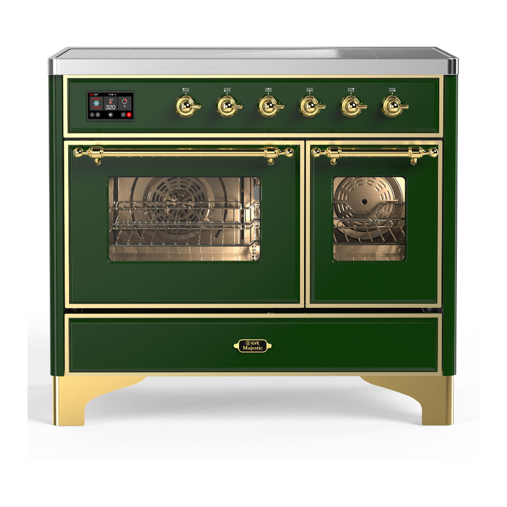ILVE Majestic III 40" Emerald Green Induction Range with 6 Elements Triple Glass Door