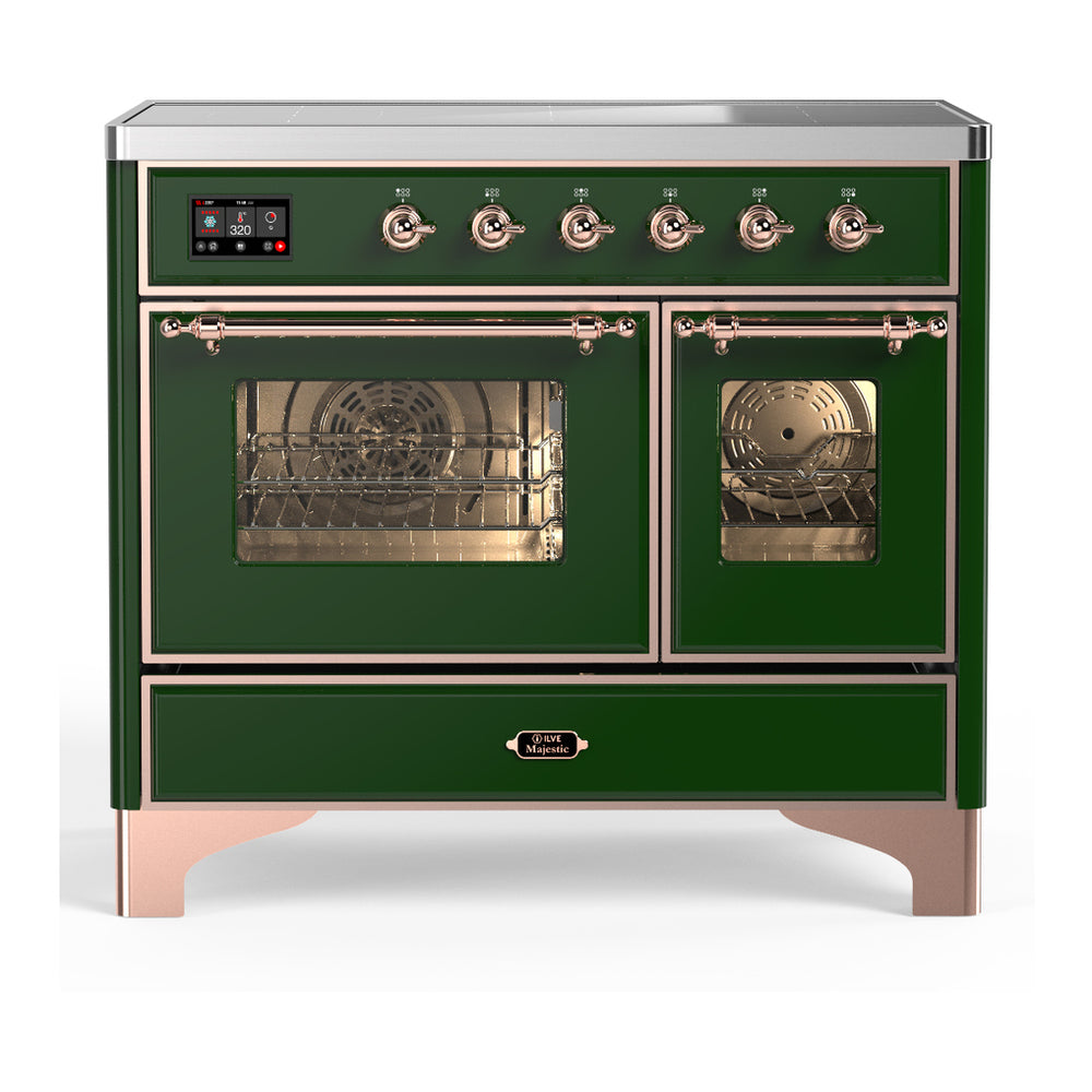 ILVE Majestic III 40" Emerald Green Induction Range with 6 Elements Triple Glass Door