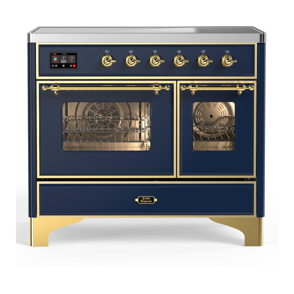 ILVE Majestic III 40" Midnight Blue Induction Range with 6 Elements Triple Glass Door
