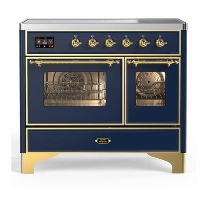 ILVE Majestic III 40" Midnight Blue Induction Range with 6 Elements Triple Glass Door