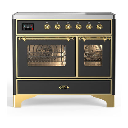 ILVE Majestic III 40" Graphite Matte Induction Range with 6 Elements Triple Glass Door