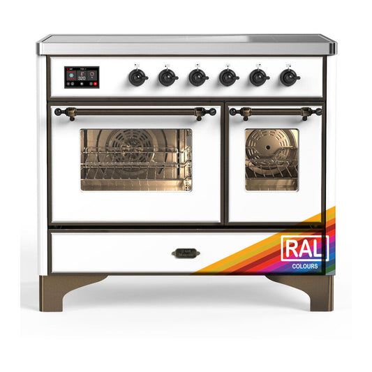ILVE Majestic III 40" RAL Induction Range with 6 Elements Triple Glass Door