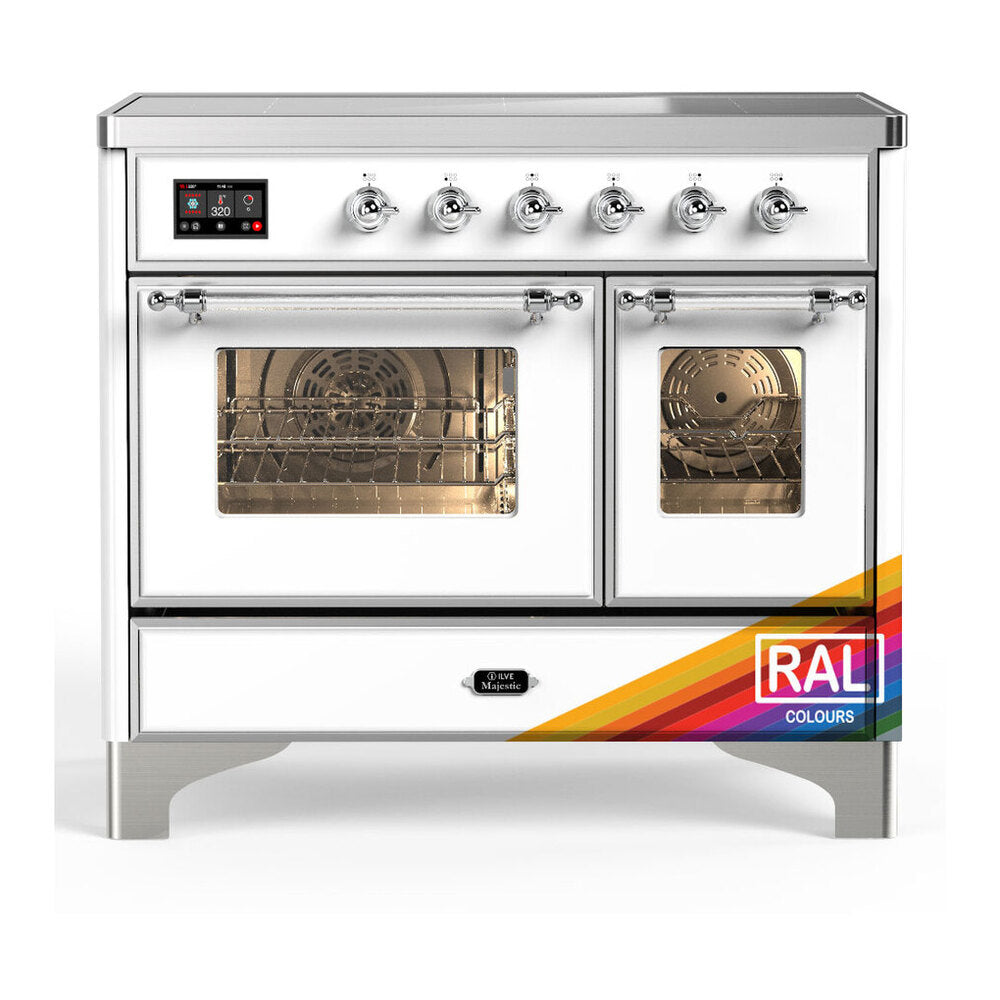 ILVE Majestic III 40" RAL Induction Range with 6 Elements Triple Glass Door