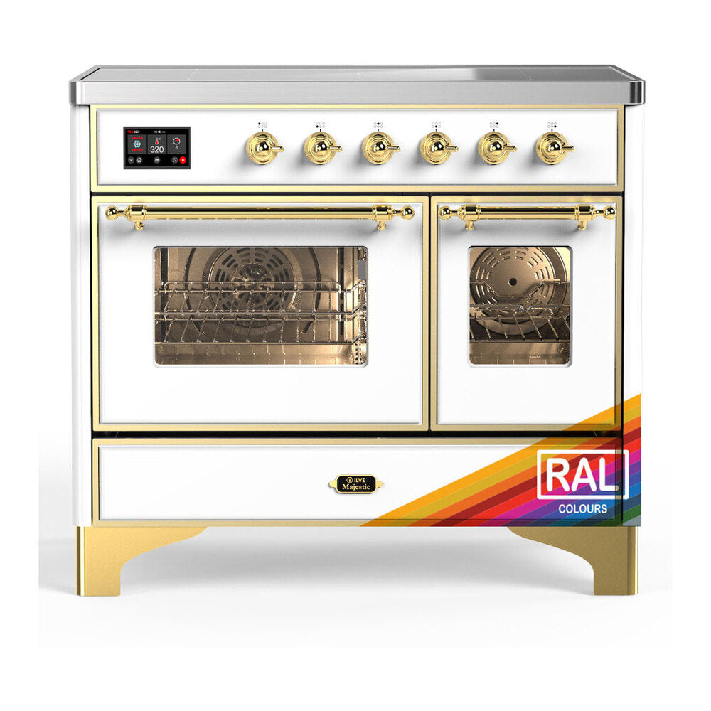 ILVE Majestic III 40" RAL Induction Range with 6 Elements Triple Glass Door