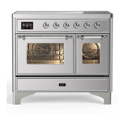 ILVE Majestic III 40" Stainless Steel Induction Range with 6 Elements Triple Glass Door
