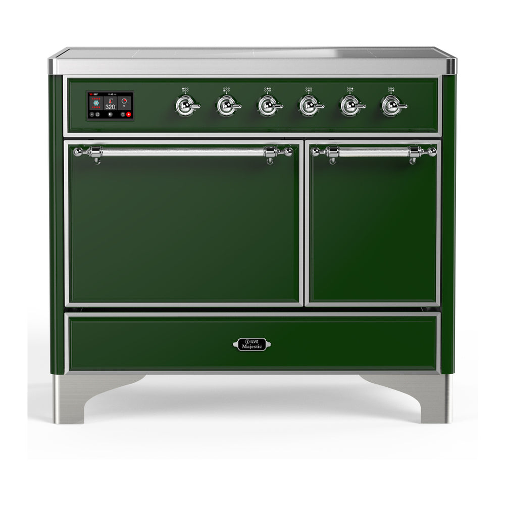 ILVE Majestic III 40" Emerald Green Induction Range with 6 Elements Solid Door