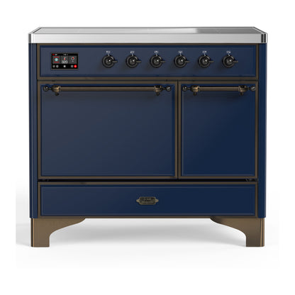 ILVE Majestic III 40" Midnight Blue Induction Range with 6 Elements Solid Door
