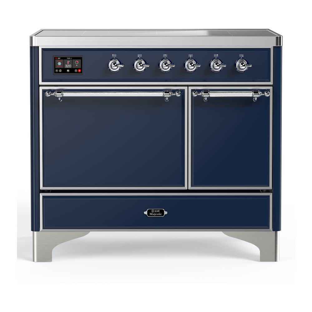 ILVE Majestic III 40" Midnight Blue Induction Range with 6 Elements Solid Door