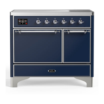 ILVE Majestic III 40" Midnight Blue Induction Range with 6 Elements Solid Door