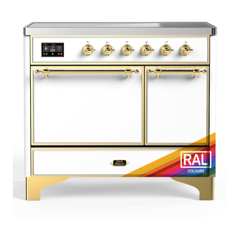 ILVE Majestic III 40" RAL Induction Range with 6 Elements Solid Door
