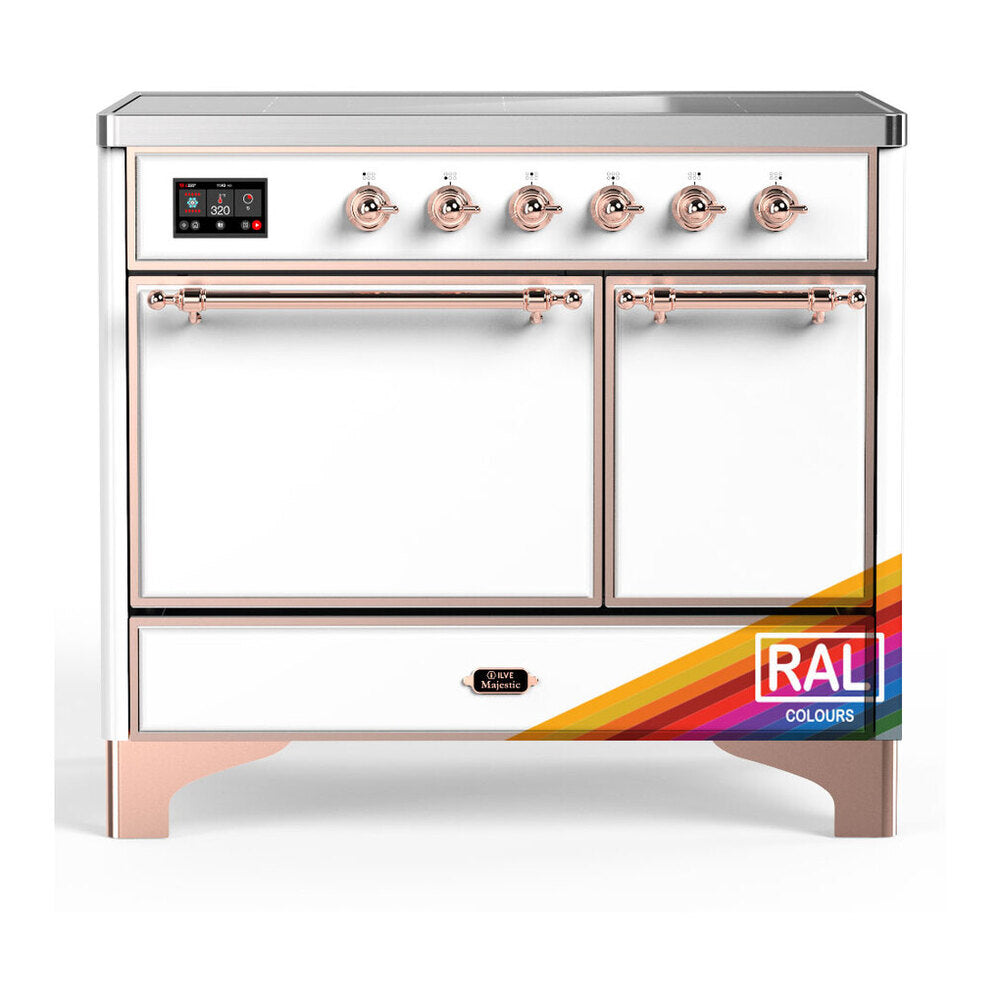 ILVE Majestic III 40" RAL Induction Range with 6 Elements Solid Door