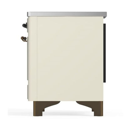 ILVE Majestic II 36 inch Triple Glass Door Induction Range Burnished Antique White