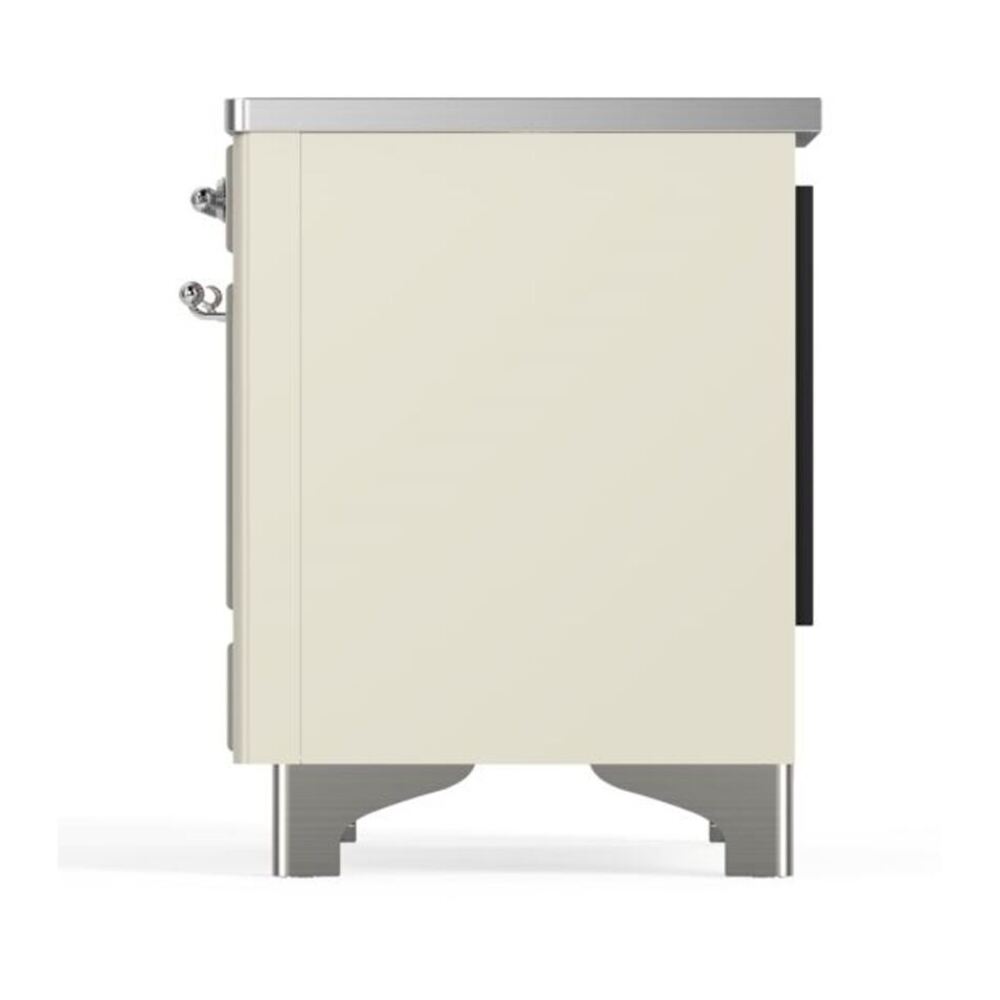 ILVE Majestic II 36 inch Triple Glass Door Induction Range Chrome Antique White