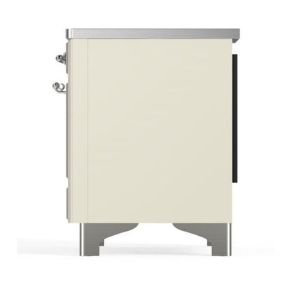 ILVE Majestic II 36 inch Triple Glass Door Induction Range Chrome Antique White