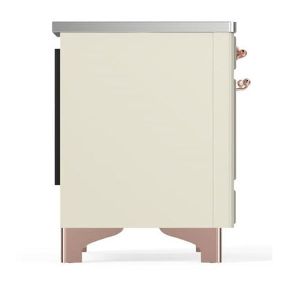 ILVE Majestic II 36 inch Triple Glass Door Induction Range Copper Antique White