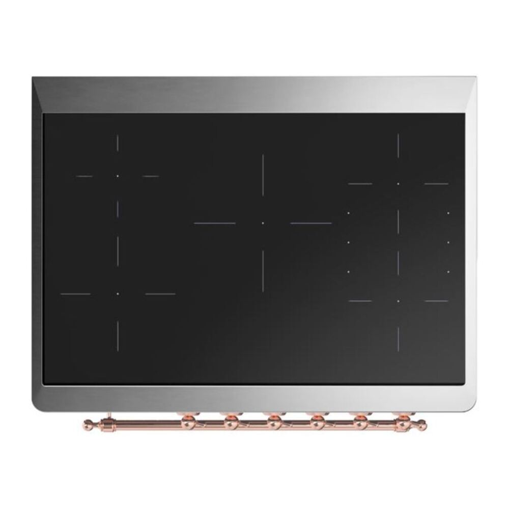 ILVE Majestic II 36 inch Triple Glass Door Induction Range Copper Antique White