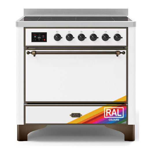 ILVE Majestic II 36" RAL Induction Range with 5 Elements Solid Door