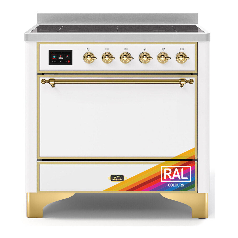 ILVE Majestic II 36" RAL Induction Range with 5 Elements Solid Door