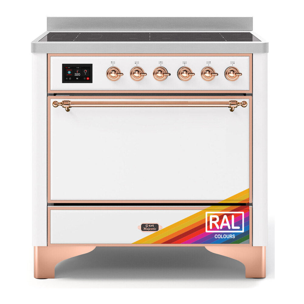 ILVE Majestic II 36" RAL Induction Range with 5 Elements Solid Door