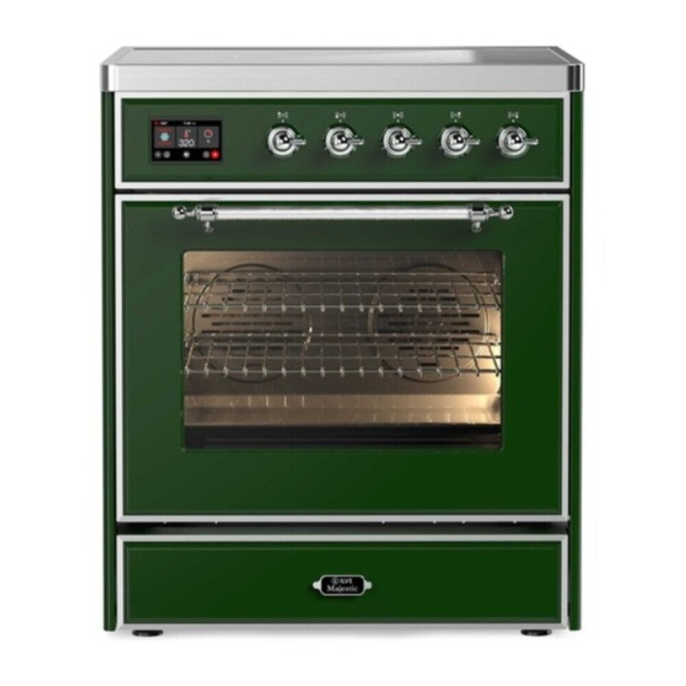 ILVE Majestic II 30" Emerald Green Induction Range with 4 Elements Triple Glass Door