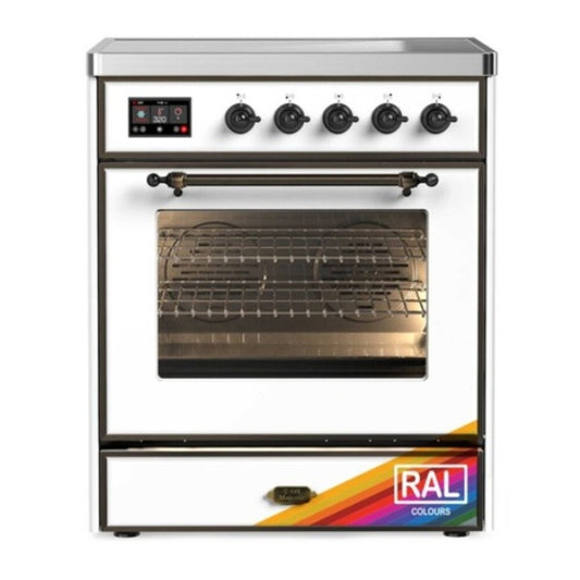 ILVE Majestic II 30" RAL Induction Range with 4 Elements Triple Glass Door