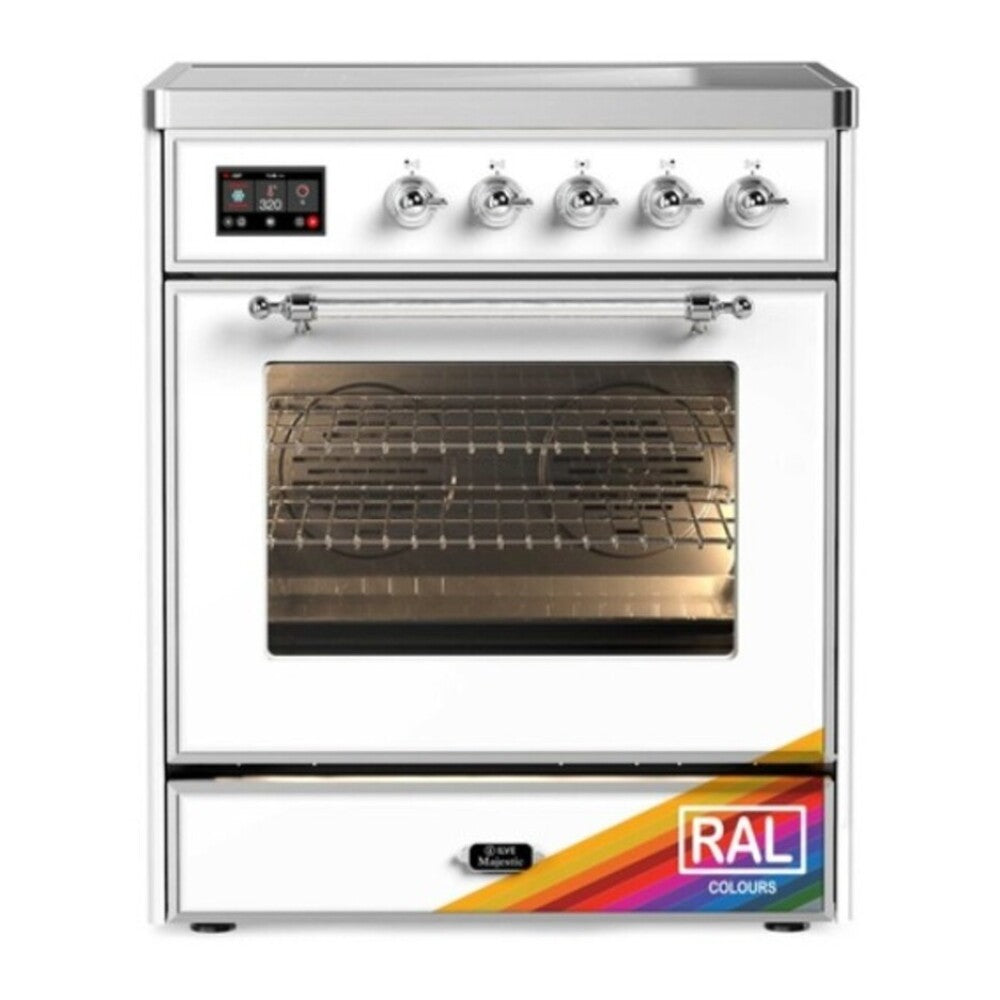 ILVE Majestic III 30" RAL Induction Range with 4 Elements Triple Glass Door