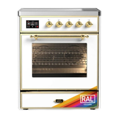 ILVE Majestic III 30" RAL Induction Range with 4 Elements Triple Glass Door