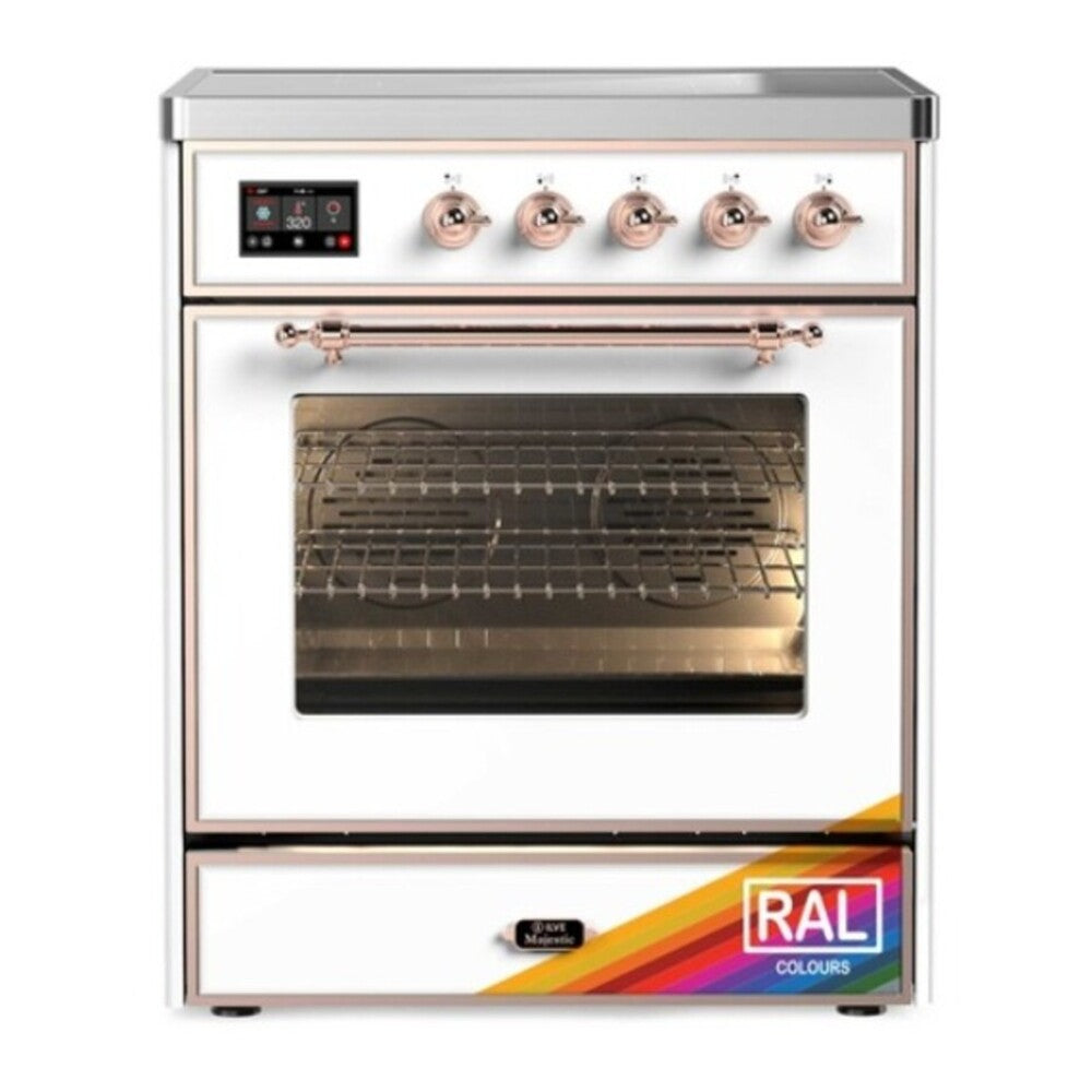 ILVE Majestic III 30" RAL Induction Range with 4 Elements Triple Glass Door