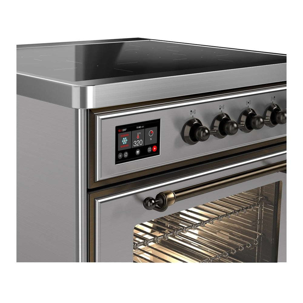 ILVE Majestic III 30" Stainless Steel Induction Range with 4 Elements Triple Glass Door