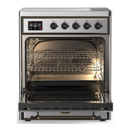 ILVE Majestic III 30" Stainless Steel Induction Range with 4 Elements Triple Glass Door