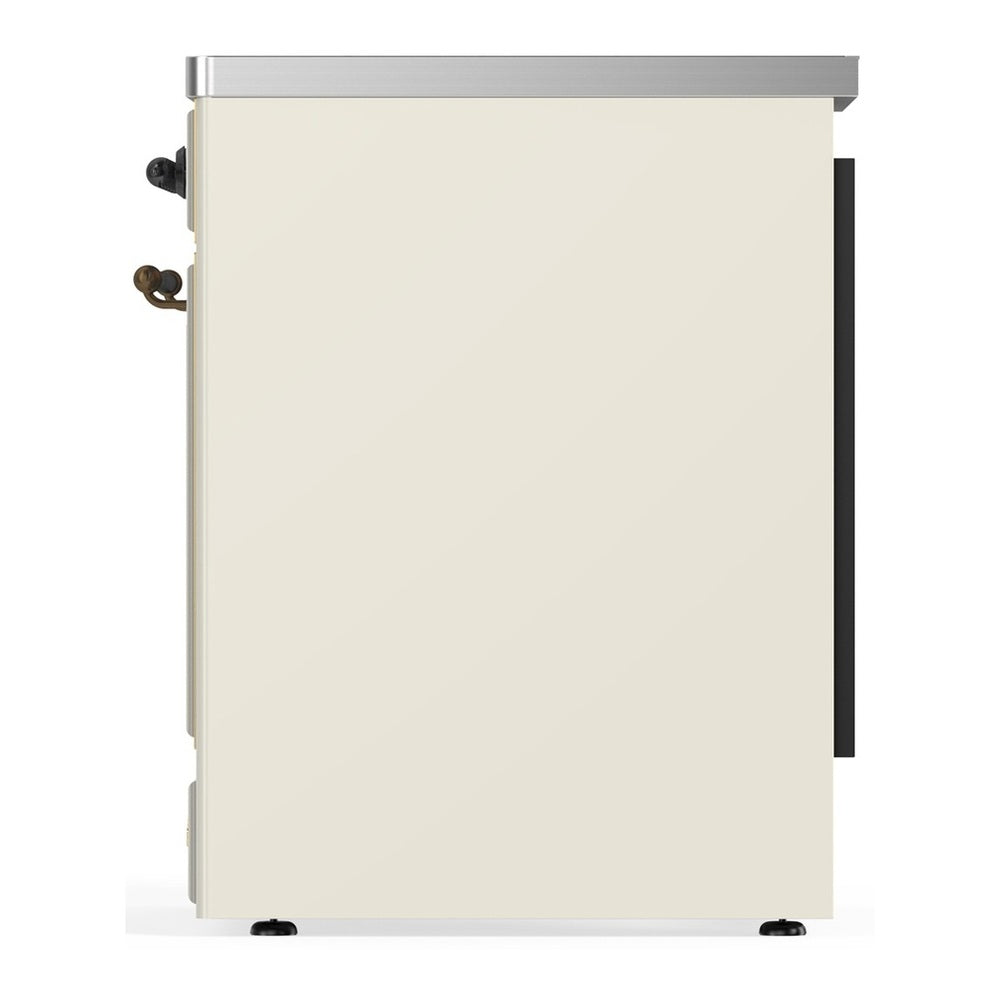ILVE Majestic III 30" Antique White Induction Range with 4 Elements Solid Door