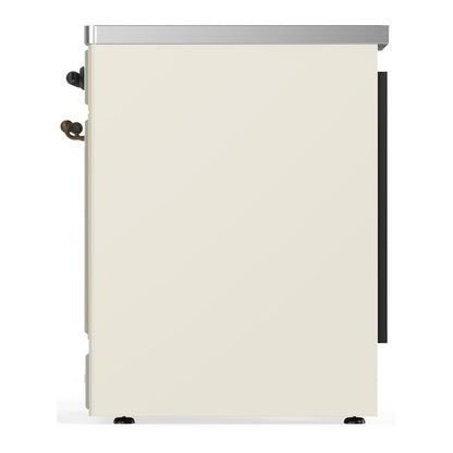 ILVE Majestic III 30" Antique White Induction Range with 4 Elements Solid Door