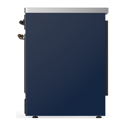 ILVE Majestic III 30" Midnight Blue Induction Range with 4 Elements Solid Door