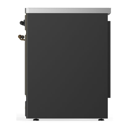 ILVE Majestic III 30" Graphite Matte Induction Range with 4 Elements Solid Door