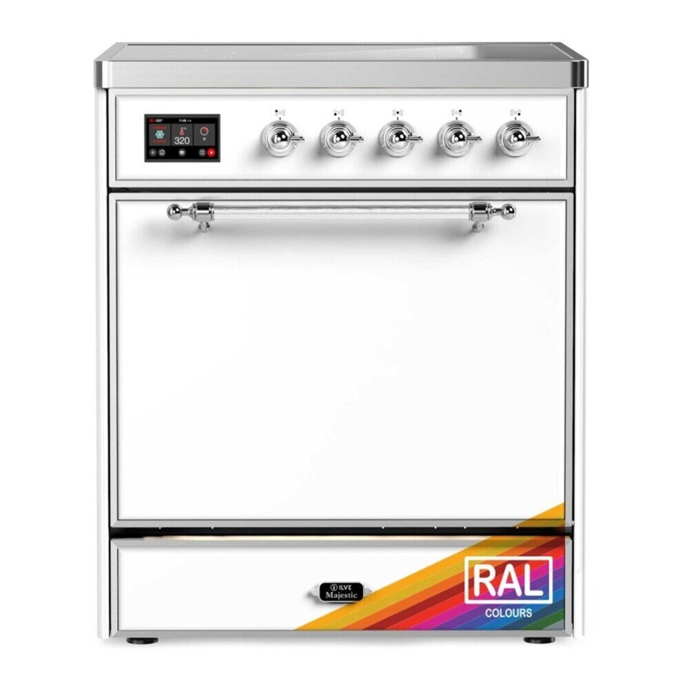 ILVE Majestic III 30" RAL Induction Range with 4 Elements Solid Door