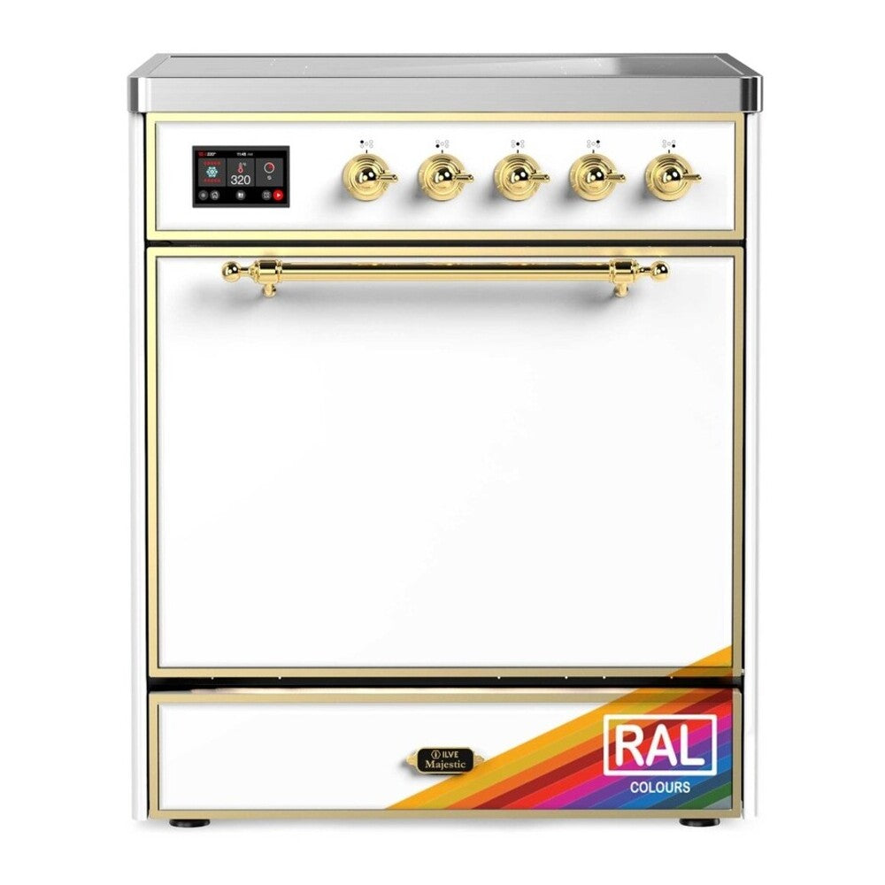 ILVE Majestic III 30" RAL Induction Range with 4 Elements Solid Door