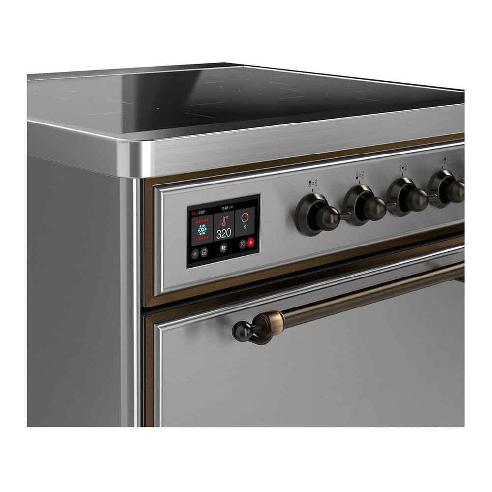 ILVE Majestic III 30" Stainless Steel Induction Range with 4 Elements Solid Door