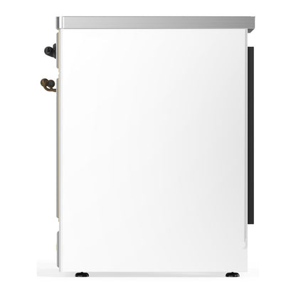 ILVE Majestic III 30" White Induction Range with 4 Elements Solid Door