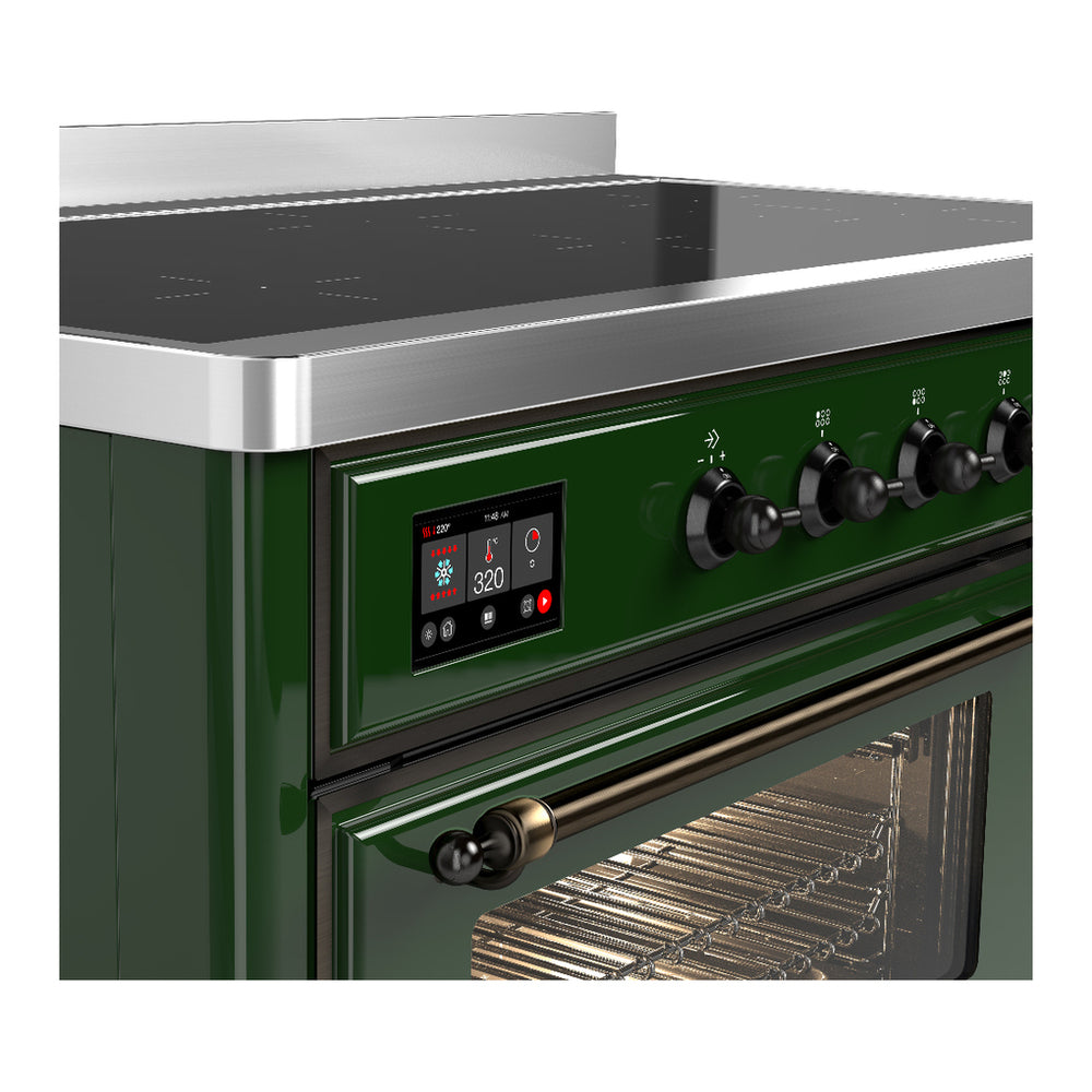 ILVE Majestic III 48" Emerald Green Induction Range with 6 Elements Triple Glass Door
