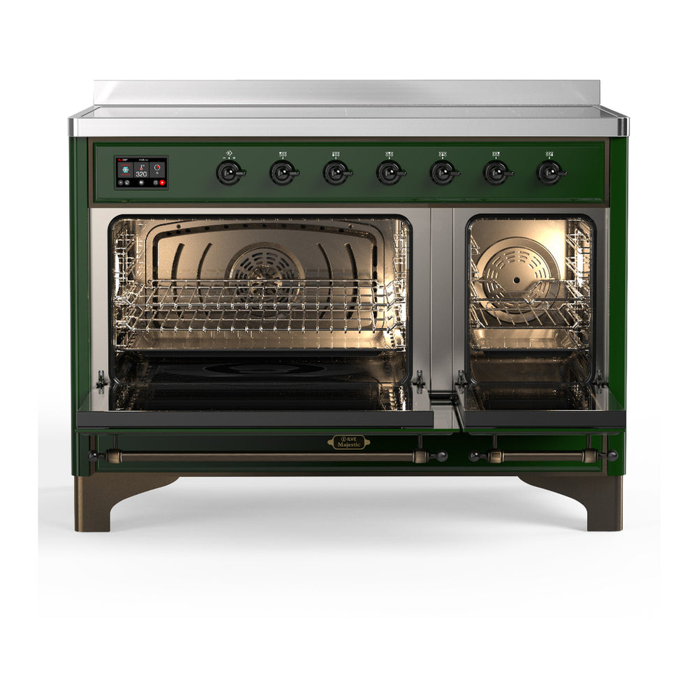 ILVE Majestic III 48" Emerald Green Induction Range with 6 Elements Triple Glass Door
