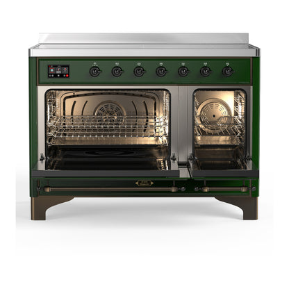 ILVE Majestic III 48" Emerald Green Induction Range with 6 Elements Triple Glass Door