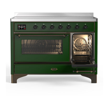 ILVE Majestic III 48" Emerald Green Induction Range with 6 Elements Triple Glass Door