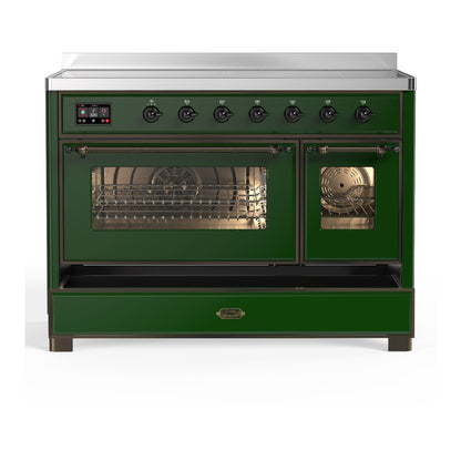 ILVE Majestic III 48" Emerald Green Induction Range with 6 Elements Triple Glass Door
