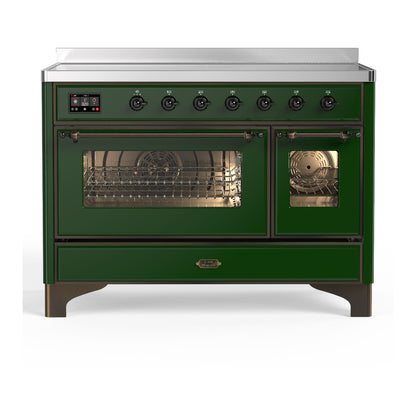 ILVE Majestic III 48" Emerald Green Induction Range with 6 Elements Triple Glass Door