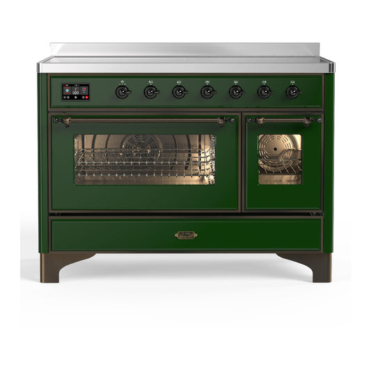 ILVE Majestic III 48" Emerald Green Induction Range with 6 Elements Triple Glass Door