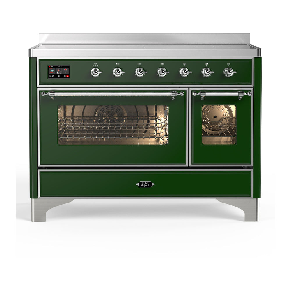 ILVE Majestic III 48" Emerald Green Induction Range with 6 Elements Triple Glass Door