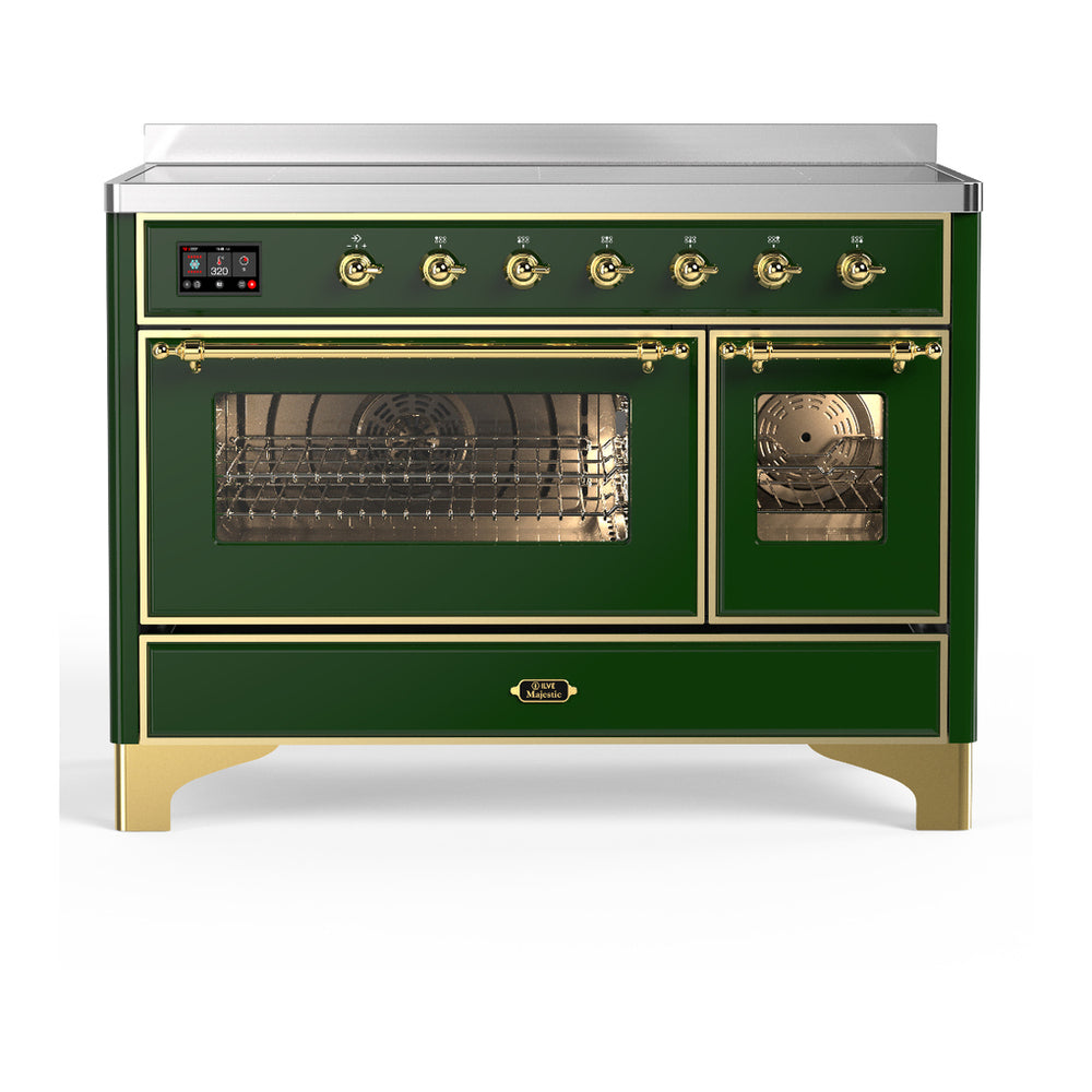 ILVE Majestic III 48" Emerald Green Induction Range with 6 Elements Triple Glass Door